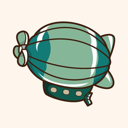 style hot air balloon theme elementのイラスト素材