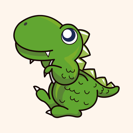 dinosaur cartoon theme elements vector,epsのイラスト素材