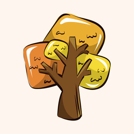 tree theme elementのイラスト素材