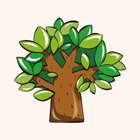 tree theme elementのイラスト素材