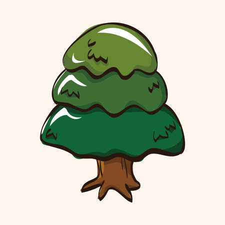 tree theme elements vector,epsのイラスト素材