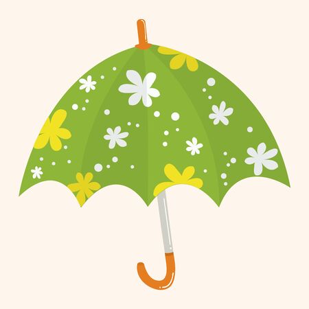 Umbrella theme elemets vector,epsのイラスト素材