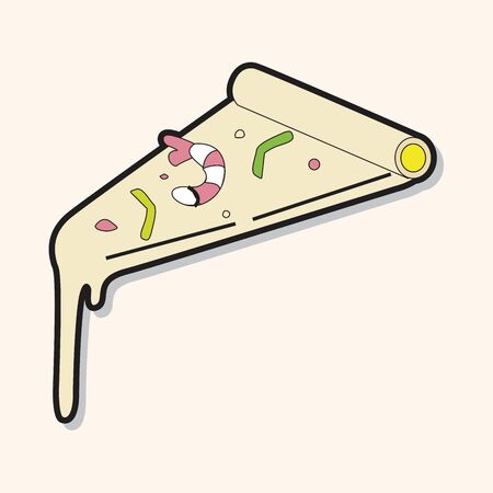 american food theme pizza elements,のイラスト素材