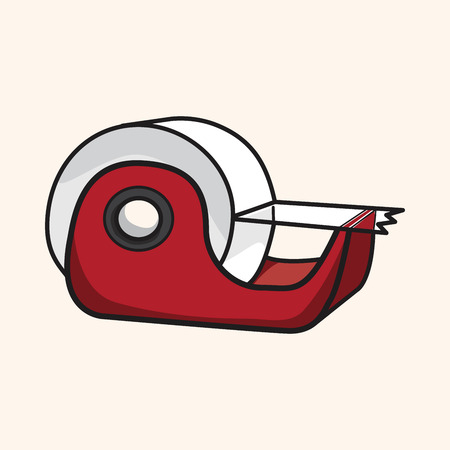 stationary tape dispenser theme elements vectorのイラスト素材