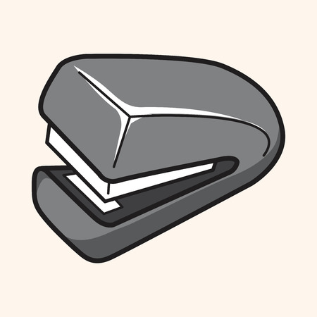 stationary stapler theme elements vectorのイラスト素材