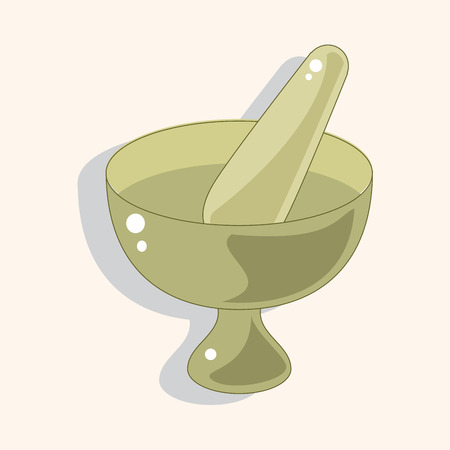 hospital theme mortar and pestle elements vectorのイラスト素材