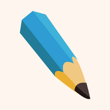 stationery pencil theme elements vector,epsのイラスト素材