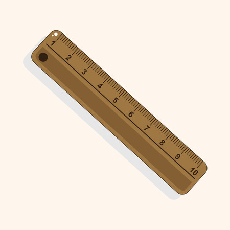 stationary ruler theme elements vectorのイラスト素材