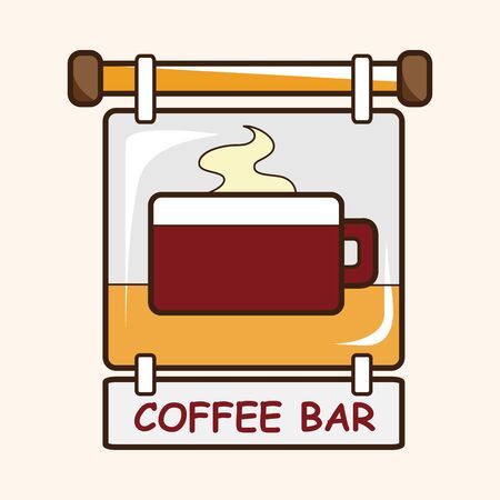 Coffee shop signs theme elements vector,epsのイラスト素材