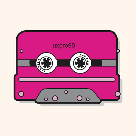 Audiotape theme elements vectorのイラスト素材