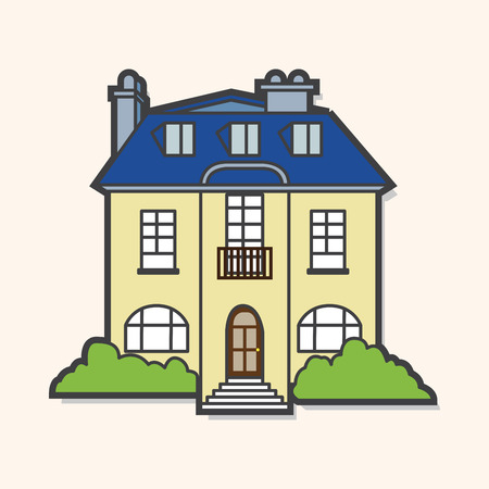 Building house theme elementsのイラスト素材