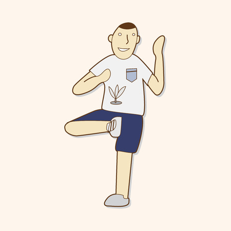 shuttlecock exercise theme elements vectorのイラスト素材