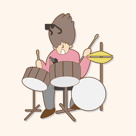Musicians theme elements vectorのイラスト素材