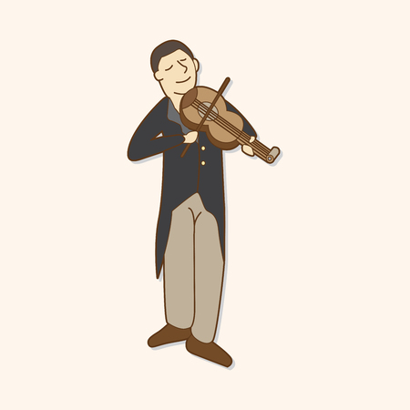Musicians theme elements vectorのイラスト素材