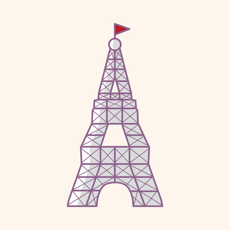 Eiffel Tower theme elements vector,のイラスト素材