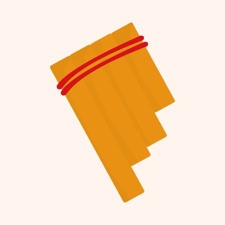 music flute theme elements vectorのイラスト素材
