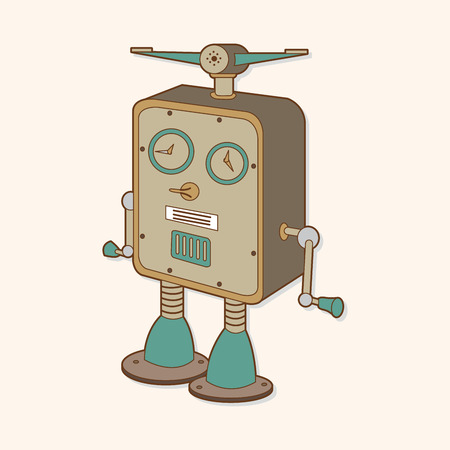 robot theme elements vector,のイラスト素材