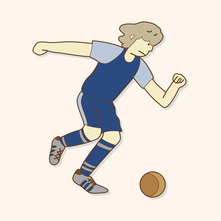 Sport soccer player theme elements vectorのイラスト素材