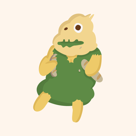 monster cartoon theme elements vector,epsのイラスト素材