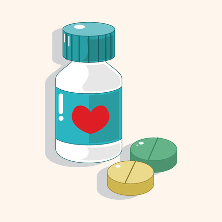 hospital theme medicine elements vectorのイラスト素材