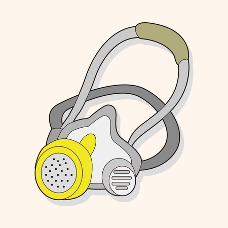 work tool gas mask theme elements vectorのイラスト素材