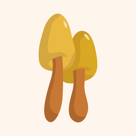 mushroom cartoon theme elements vectorのイラスト素材