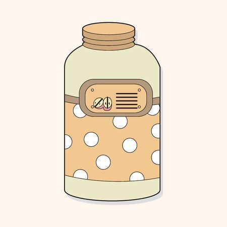 fruit jam theme elements vectorのイラスト素材