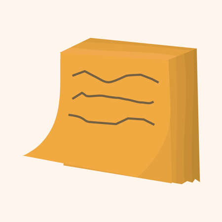 stationary note theme elements vectorのイラスト素材