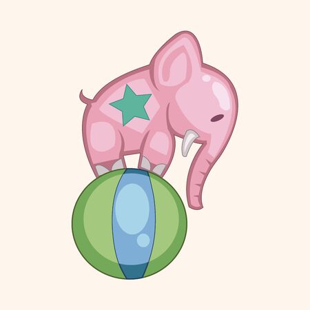 circus animal theme elements vectorのイラスト素材