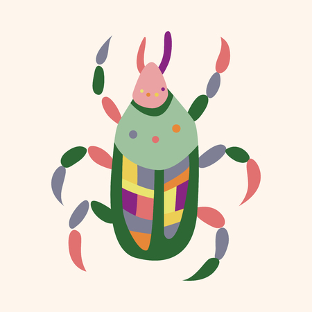 bug cartoon elements vectorのイラスト素材