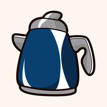 kitchenware tea pot theme elements vectorのイラスト素材