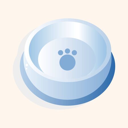 Pet dog bowl theme element vectorのイラスト素材