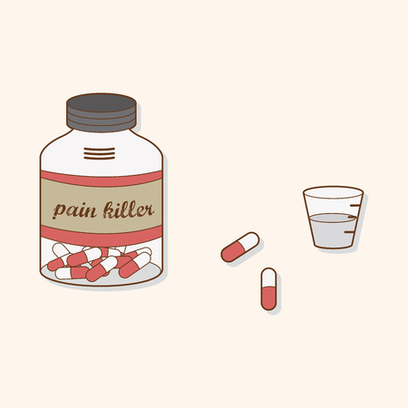hospital theme medicine elements vectorのイラスト素材