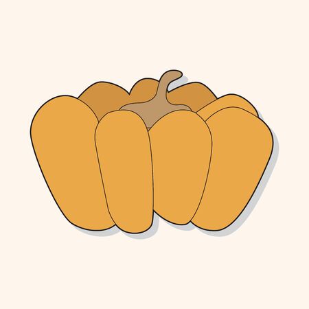 vegetable theme pumpkin elements vectorのイラスト素材