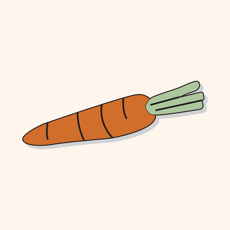 vegetable theme carrot elements vectorのイラスト素材
