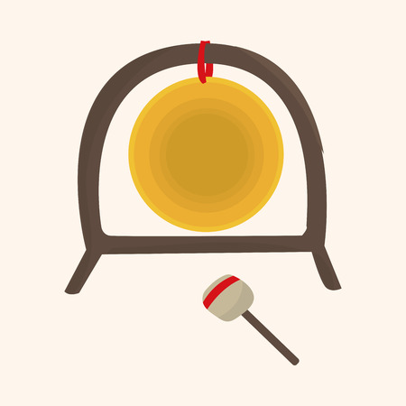 music gong theme elements vectorのイラスト素材