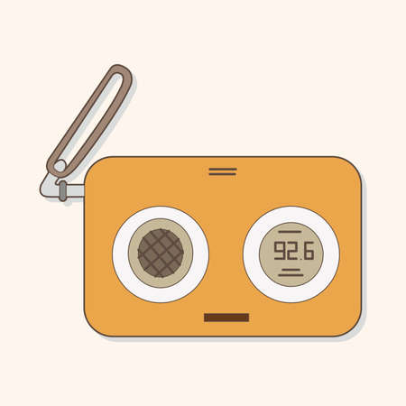 radio theme elements vector,epsのイラスト素材