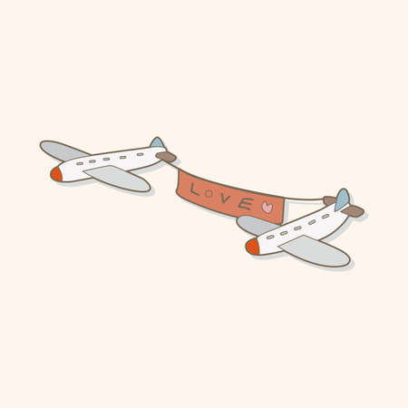 airplane theme elements vectorのイラスト素材