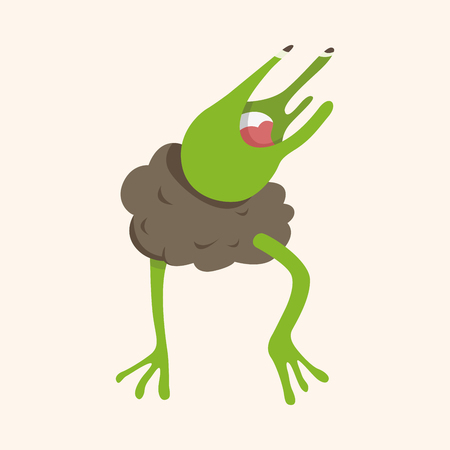 bizarre monster flat icon elements backgroundのイラスト素材