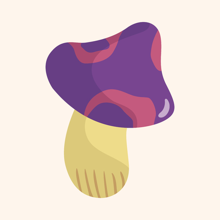 mushroom cartoon theme elements vectorのイラスト素材