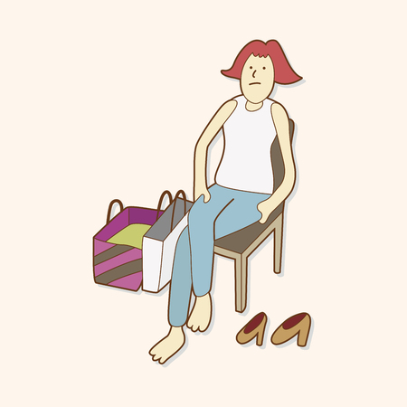 shopper theme elemets vectorのイラスト素材