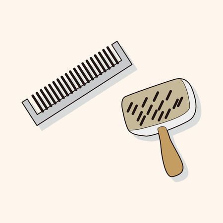 Pet dog brush theme element vector,eps10のイラスト素材