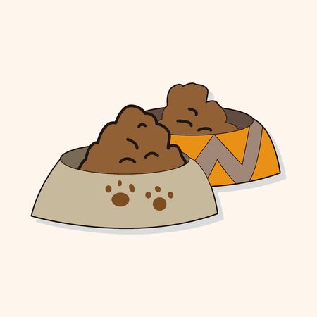 Pet dog food theme element vectorのイラスト素材