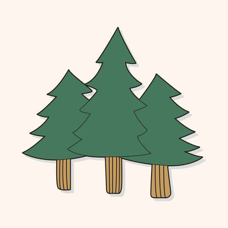 tree theme elements vectorのイラスト素材