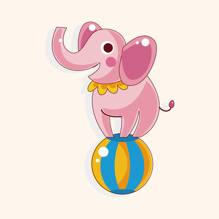 circus animal theme elements vectorのイラスト素材