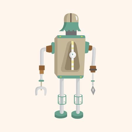 robot theme elements vectorのイラスト素材