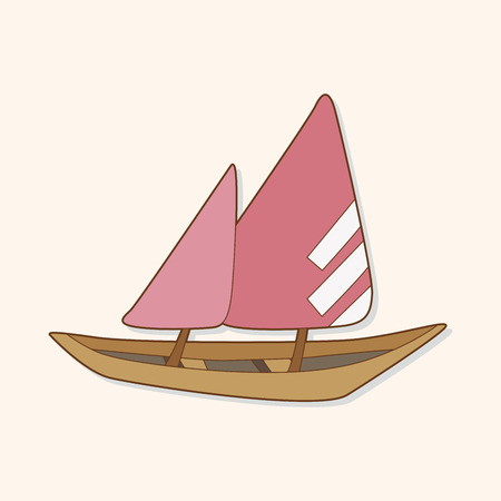 Transportation boat theme elements vectorのイラスト素材