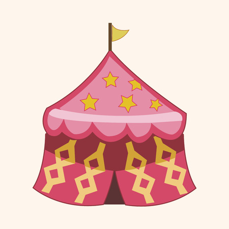 circus tent theme elements vector,epsのイラスト素材