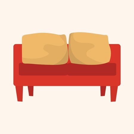 furniture theme chair sofa elements vectorのイラスト素材