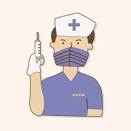 hospital theme nurse elements vectorのイラスト素材